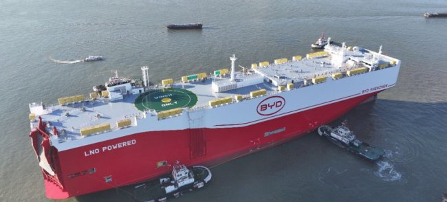 La nave di Byd è la più grande del mondo per trasportare auto