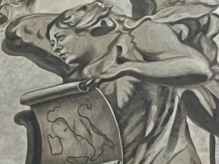 Un angelo con il volto di Meloni