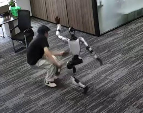 Robot umanoide “impazzisce” durante il test