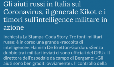 Mosca minaccia un giornalista italiano
