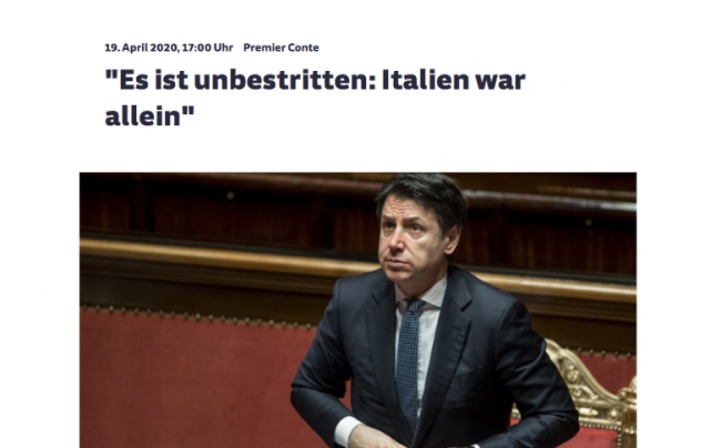 Conte attacca Germania e Paesi Bassi. E rilancia gli Eurobond