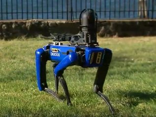 Il cane robot in azione con la polizia di New York