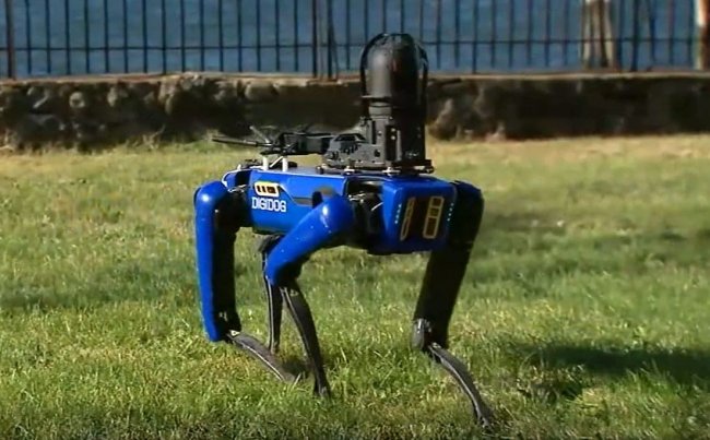 Il cane robot in azione con la polizia di New York