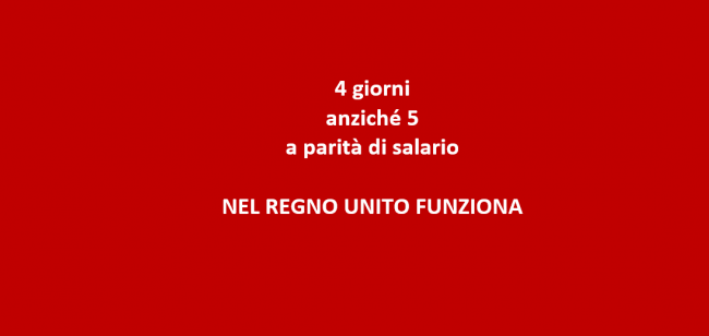 La settimana corta non comporta alcuna perdita di produttività