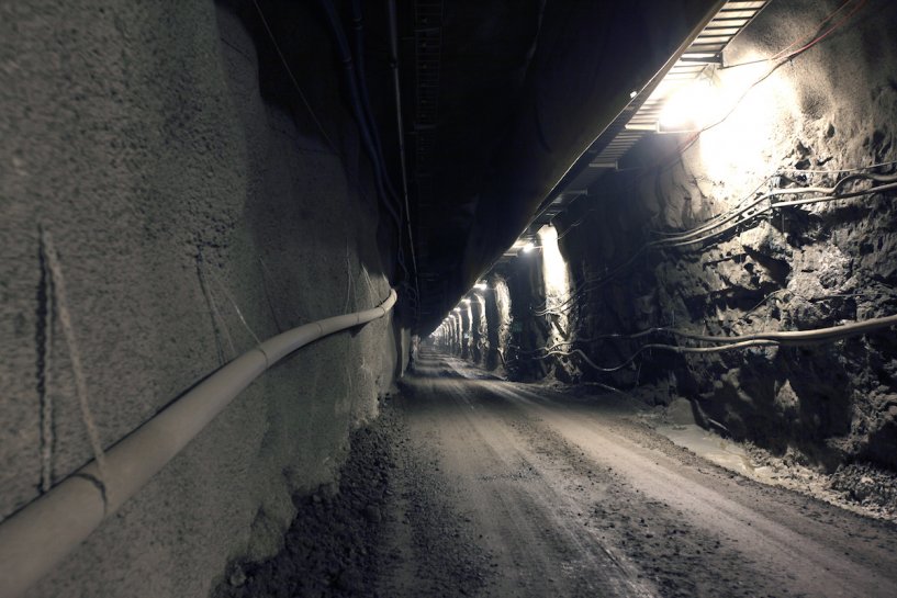 Il tunnel che porta al deposito